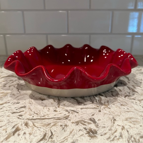 Emile Henry Kitchen Emile Henry French Ceramic Artisan Ruffled Pie